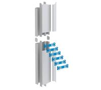 Goulotte GTL blanche en plastique double capot GGK 250mm x 60mm x 2,6m (2x1,3m)