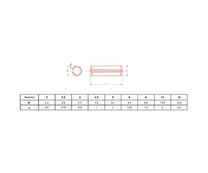 GOUPDIN14814,5X30 Goupille fendue DIN 1481 4,5x30 mm boîte de 100