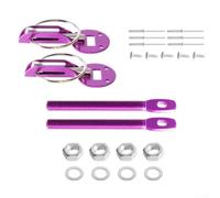 Goupille Alliage pour aluminium Capot pour voiture Kit Verrouillage(Purple) | Réduit vibrations capot, stabilise en virage, matériau pour durable, installation simple par perçage