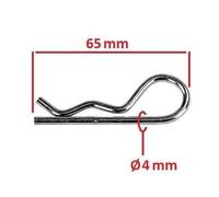 GOUPILLE BETA DIAMETRE 4MM x LONGUEUR 65MM EPINGLE A CRAN TONDEUSE MOTOCULTEUR DEBROUSSAILLEUSE REMORQUE MOTO MOBYLETTE SCOOTER BRIC