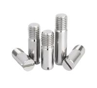 Goupille de cheville solide filetée à une tête en acier inoxydable 304, tête fendue, axe de rouleau de positionnement M2 M2.5 M3 M4 M5 M6 M8 M10 GB878(M3 (10pcs),6mm)