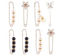 Goupille de réglage Broche de réglage Broche femelle 8PCS pour femmes, de taille, boucle anti exposition, alliage, surface lisse, pour jupe et pantalon, 8.5x2x1.5 cm
