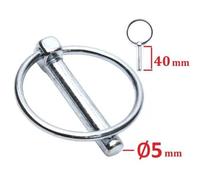GOUPILLE DE SECURITE DIAMETRE 5MM x LONGUEUR 40MM UNIVERSEL MOTOCULTEUR REMORQUE TONDEUSE MOTO TRACTEUR AGRICULTURE BRICOLAGE BARRE