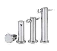 Goupille De Verrouillage À Billes M3 M4 M5 M6 M8 M10 M12 304 en acier inoxydable avec trou, jeu de broches fendues, tête plate, bouchon cylindrique, broche positionnement(M4(3sets),80mm)