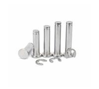 Goupilles à chape à un trou, Goupille de cheville à tête plate en acier inoxydable 304, avec circlip d'arbre M3-M12 16-100mm(16mm)