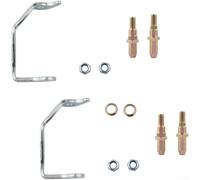 Goupilles de charnière de porte et bagues de rechange, ensemble de goupilles de pivot en acier robuste pour installation de matériel de réparation de porte intérieure et extérieure (côté gauche)