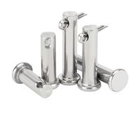 Goupilles de cheville en acier inoxydable 304, tête plate avec trou, gamme de tailles M3-M20 8-150mm, goupille d'ouverture, verrouillage sécurisé(M6-(10pcs),55mm)