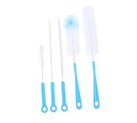 Goupillon à Bouteille à Long Manche, Lot de 5, Bleu | Pp Nettoyage des Taches Tenaces, et Fil D’acier, pour Bouteilles de Vin et Vaisselle