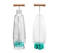 Goupillon Bouteille 35 cm, Brosse Nettoyage Bouteille et Goupillon, Brosse Dense pour Gourde et Bouteilles Étroit, Écouvillon Bouteille Brosse Gourde avec Séchage Rapide et Poignée Ergonomique