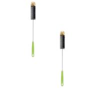 Goupillon des Bouteilles Ultra Longue, Brosse à Bouteilles Rondelles Bouteille De Bière Longue Rondelles pour éTroite Bière, Vin, Kombucha, Décanteur, Bouteilles d'eau, Thermos (2)