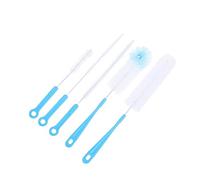 Goupillon Lot de 5 à Long Manche Bleu pour Biberon | Pp et Fil D’acier, Nettoyage en Profondeur, Pratique Vaisselle Bouteilles de Lait