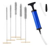 Goupillon Metallique Brosse à Trous en Acier Inoxydable Brosses de Nettoyage avec Soufflette Manuelle pour Trou Perçage