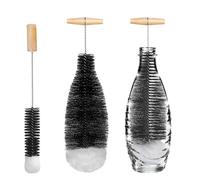 Goupillon pour bouteille en verre, lot de 2 goupillons, nettoyage doux et sans rayures, nettoyant pour bouteilles