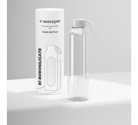 Gourde 0,5 L en verre, marquage horaire, sans BPA, verre borosilicaté, transp...