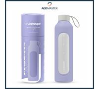 Gourde en verre motivante Wessper B1 BOROSILICATE- 1000ml - lavande