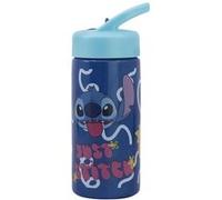 Stitch Palms Gourde de sport avec paille et poignée intégrée 410 ml, bleu/lilas, Estándar, Décontractée