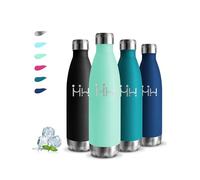 Gourde- 500ml- Gourde Isotherme, Sans BPA, Gourdes Inox, 24h Froid & 12h Chaud, Gourdes Metal, Anti Fuite, Gourd Reutilisable, Double Vide, Facile à Transporter, Bouteille d'eau pour Bureau, Camping