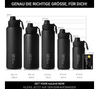 Gourde 720 DGREE à double paroi en acier inoxydable, 710 ml, avec bouchon sport noLimit offert, couleur : olive