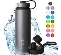 Gourde 720 DGREE à double paroi en acier inoxydable, 710 ml, avec bouchon sport noLimit offert, couleur : jaune citron
