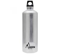 LAKEN Futura Gourde en aluminium coupe ouverture Couvercle à visser avec passant 1L, argent
