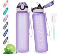 Gourde AOHAN Sport avec paille et couvercle rabattable 1L Violet