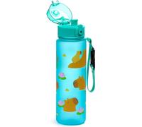 Gourde - Avec paille intégrée - Plastique sans BPA - 600ml - Enfant - Motif anim
