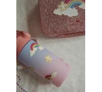 Gourde bouton clic motif plein rose TU