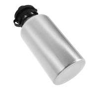 Gourde de Sport en Aluminium Argenté, 500ml, Étanche | PP et Silicone, Double Bouchon, Impression Thermique Décorative, Transport Facile, pour Salle de Sport