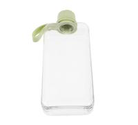 Gourde de Sport et Fitness Rectangulaire 400ml en Plastique | Format Plat Léger, Prise en Main Facile, Usage Randonnée et Vélo, Couleur Vert Clair