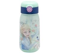 Gourde Disney La Reine des Neiges 510 ml avec paille intégrée, bouteille pop-up pour enfants, bouchon refermable, anti-fuite, idéale pour l'école, le sport et les loisirs