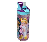 Gourde Disney Princesses, 620 ml, en Tritan, bouteille pop-up avec paille intégrée, sans BPA, pour enfants, école, sport et loisirs