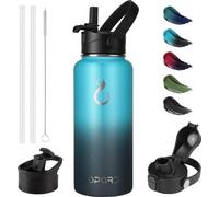 Gourde en acier inoxydable 1 L, 3 couvercles, isotherme, sous vide, sport, voyage
