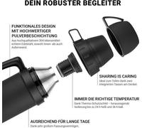 Gourde en acier inoxydable avec fonction isotherme, 1,2 litre, hermétique, robuste, capacité de 2 tasses