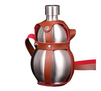 Gourde en acier inoxydable avec sangles de transport 1,5 l | Petite gourde, flasque pour whisky, alcool et liqueur, pour extérieur, salle de sport