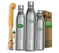Gourde en acier inoxydable Blockhütte 750 ml - Bouteille thermos isolée 24 h chaud & froid, étanche, adaptée aux boissons gazeuses, lavable au lave-vaisselle | Sans BPA