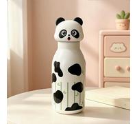 Gourde en acier inoxydable de 450 ml pour enfant avec paille | Lässig Gourde isotherme pour enfant en acier inoxydable avec paille Motif animal mignon 3D