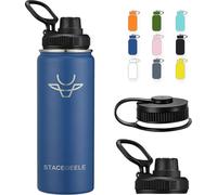 Gourde en acier inoxydable de 550 ml, isotherme, à double paroi, adaptée aux enfants