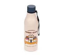 Gourde en Acier Inoxydable pour Boissons Chaudes ou Froides Puckator Pusheen le Chat Sushi Club Beige 500 ml