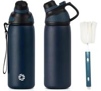 Gourde en acier inoxydable Sport 1L sans BPA anti-fuite Enfants Bouteille d'eau vélo Thermo