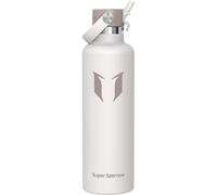 Gourde en acier inoxydable, tasse isotherme de 1000 ml, couleur gris clair, modèle FlipFlow avec paille, sans BPA