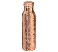 Gourde en cuivre pur par HealthGoodsIn pour avantages de santé ayurvédiques, sans joint, anti-fuite, Cuivre, Hammered, 900 ml