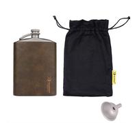 Gourde en titane, bouteille à vin portable avec entonnoir et bouchon à vis, avec clip pour le camping