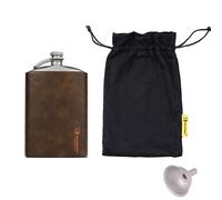 Gourde en titane, bouteille à vin portable avec entonnoir et bouchon à vis, avec clip pour le camping