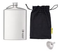 Gourde en titane, bouteille à vin portable avec entonnoir et bouchon à vis, avec clip pour le camping