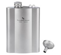 Gourde en titane de 240 ml avec entonnoir, couleur argent