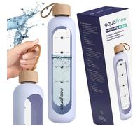 Gourde en verre motivante - AquaFloow - MotivateGlass - 1L - violet