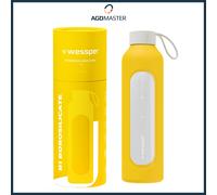 Gourde en verre Wessper, sans BPA, verre borosilicaté, housse de protection, ...