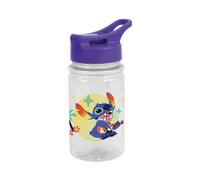 Gourde enfant 380 ml Lilo & Stitch transparent bouchon violet bec rabattable
