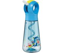 Gourde Enfant - Maped Picnik - Raton Laveur Bleu Fluo - 500ml - Paille Intégrée - Étanche