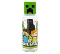 STOR Gourde réutilisable Minecraft 560 ml Tritan avec bouchon figurine 3D pour enfants Sans BPA